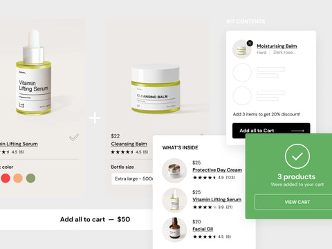 Shopify theme product bundling features