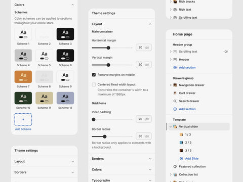 Shopify theme extensive customization options
